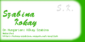 szabina kokay business card